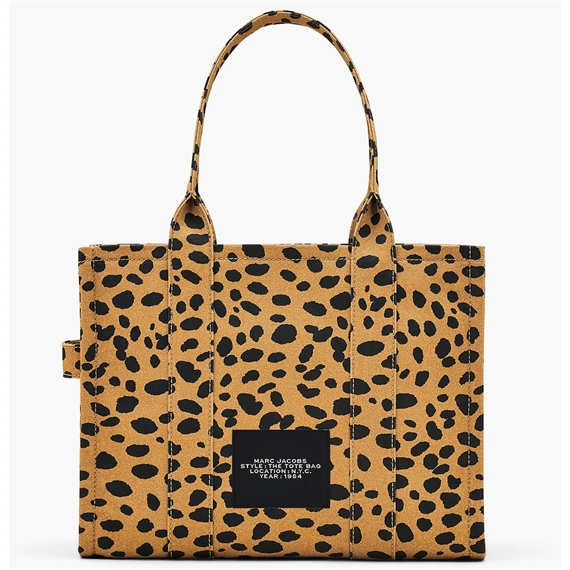 Marc Jacobs The Large Cheetah Canvas Tote Bag, Black Multi 